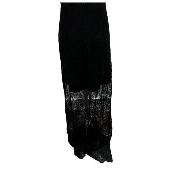 Lovers + Friends Nickolas Plunging Front Black Lace Overlay Maxi dress Sm New - Picture 14 of 15